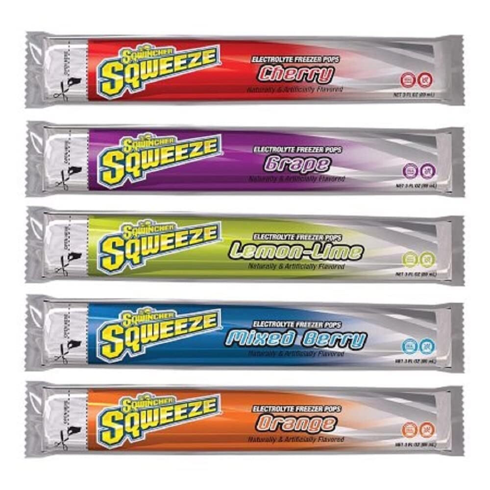 Sqwincher Sqweeze Electrolyte Freezer Pops, 100 Count